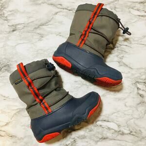 Crocs Kids Swiftwater Waterproof Boots C11 Grey Red Rain Snow